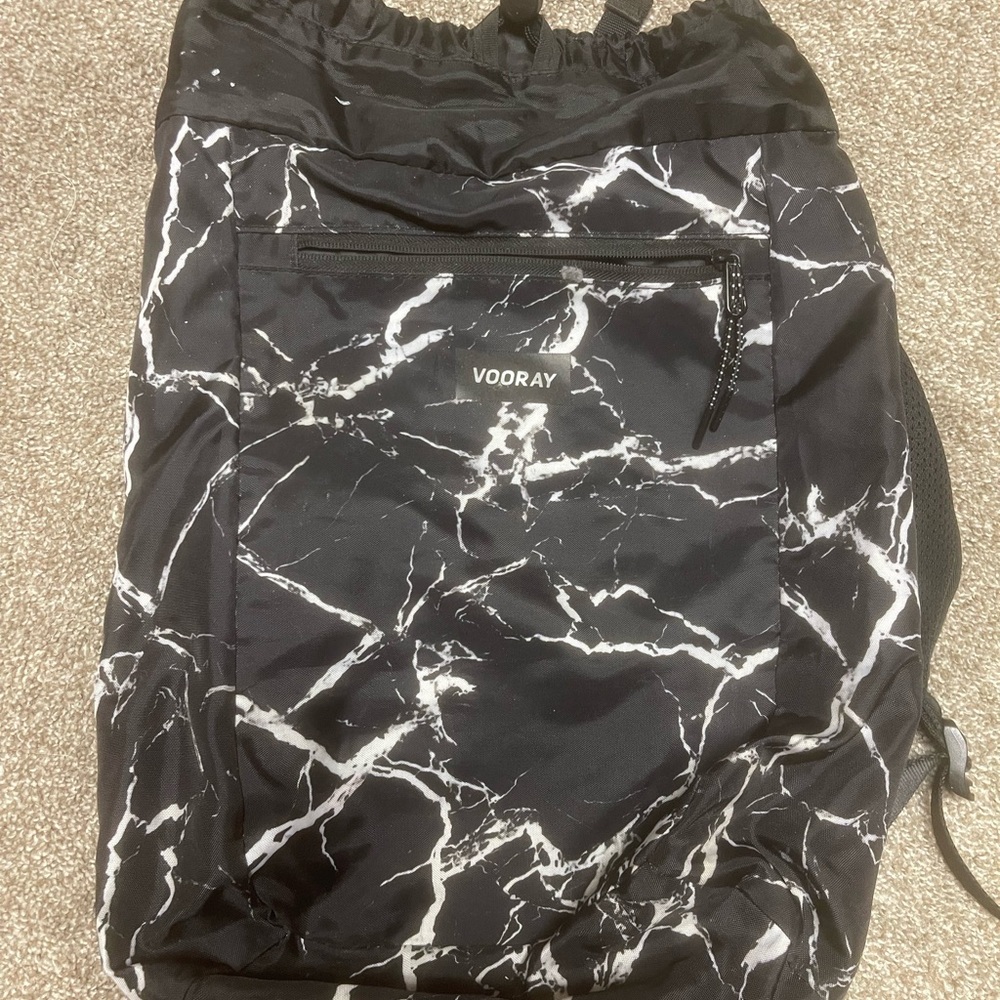 Vooray Black and White Marble Backpack